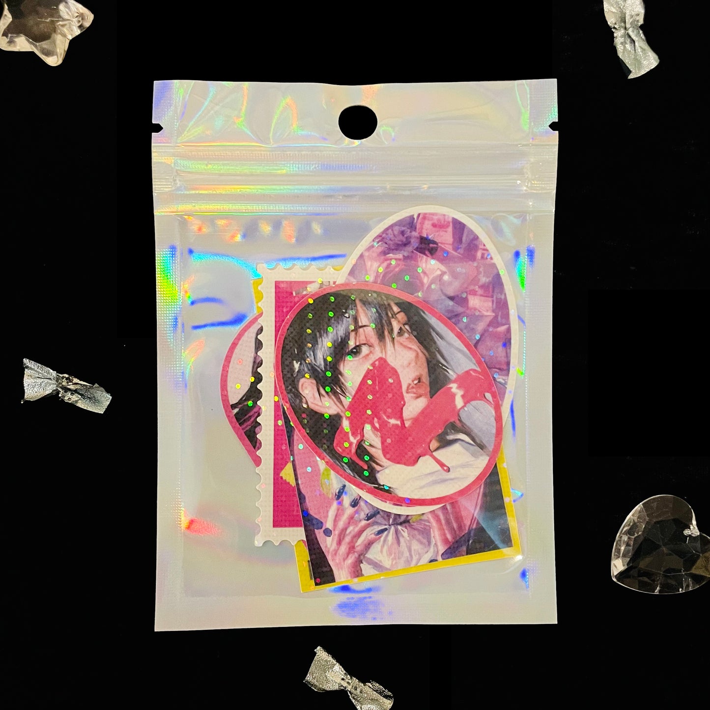 MATERIAL GIRL:鐳射貼紙6張入 〈2款〉