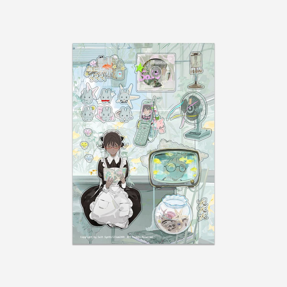 路地散策:ilLUMI 女僕與水母水槽貼紙