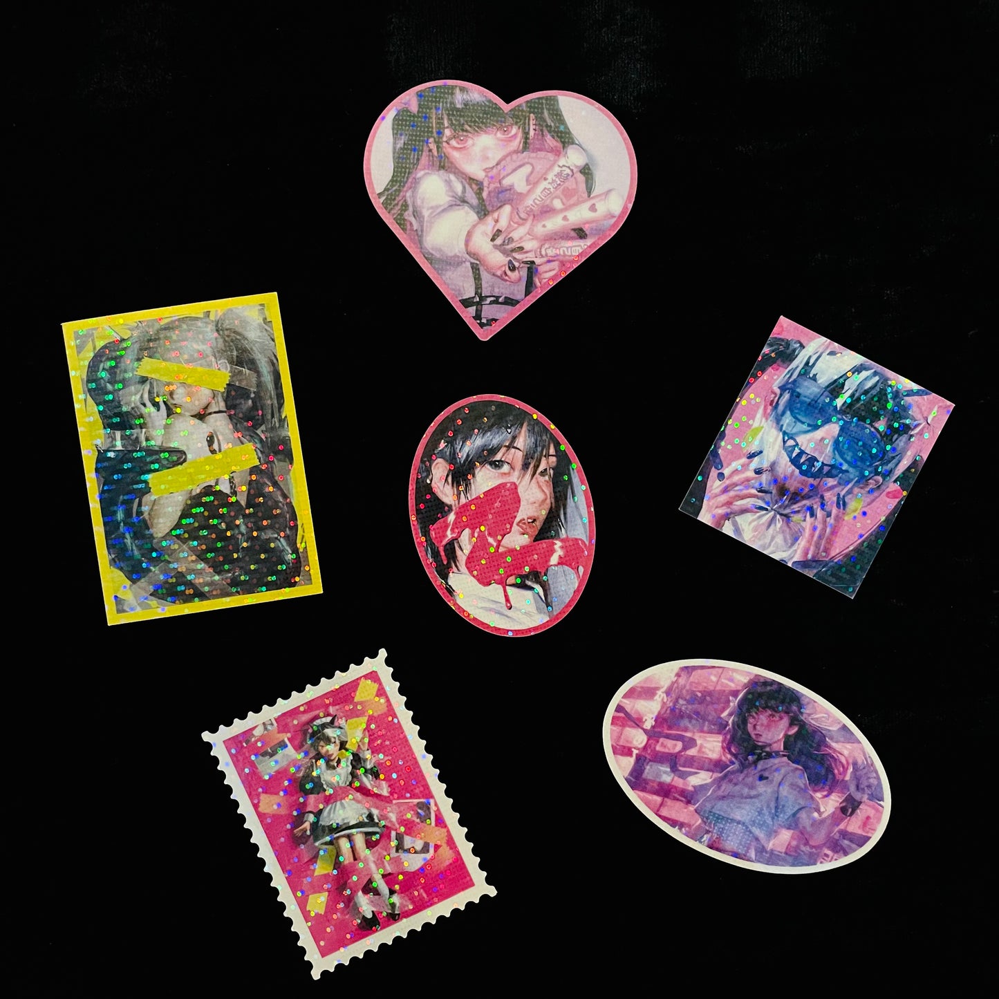 MATERIAL GIRL:鐳射貼紙6張入 〈2款〉