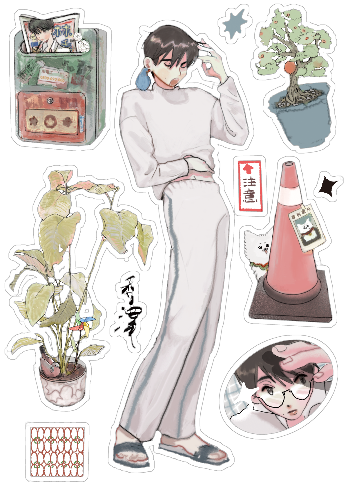 路地散策：珉子 秀澤貼紙