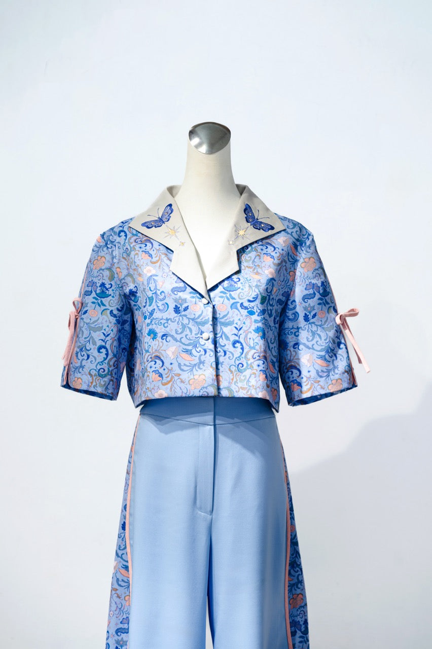 【 Précommande 】6"Stitches × YASHIRO Nanaco Collaboration : Haut court Flower Diary