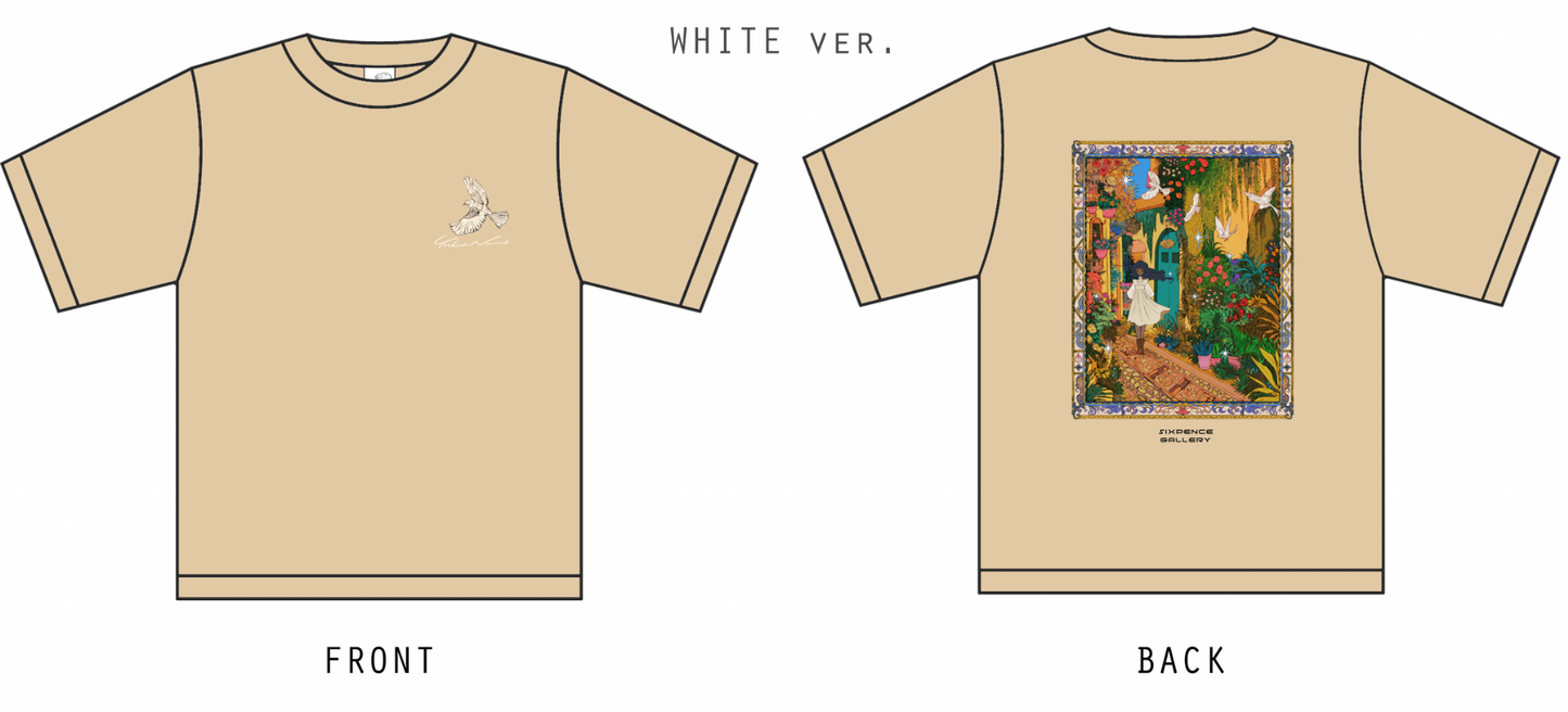 フラワーテンパチャー：アレー展覧会アートTシャツ