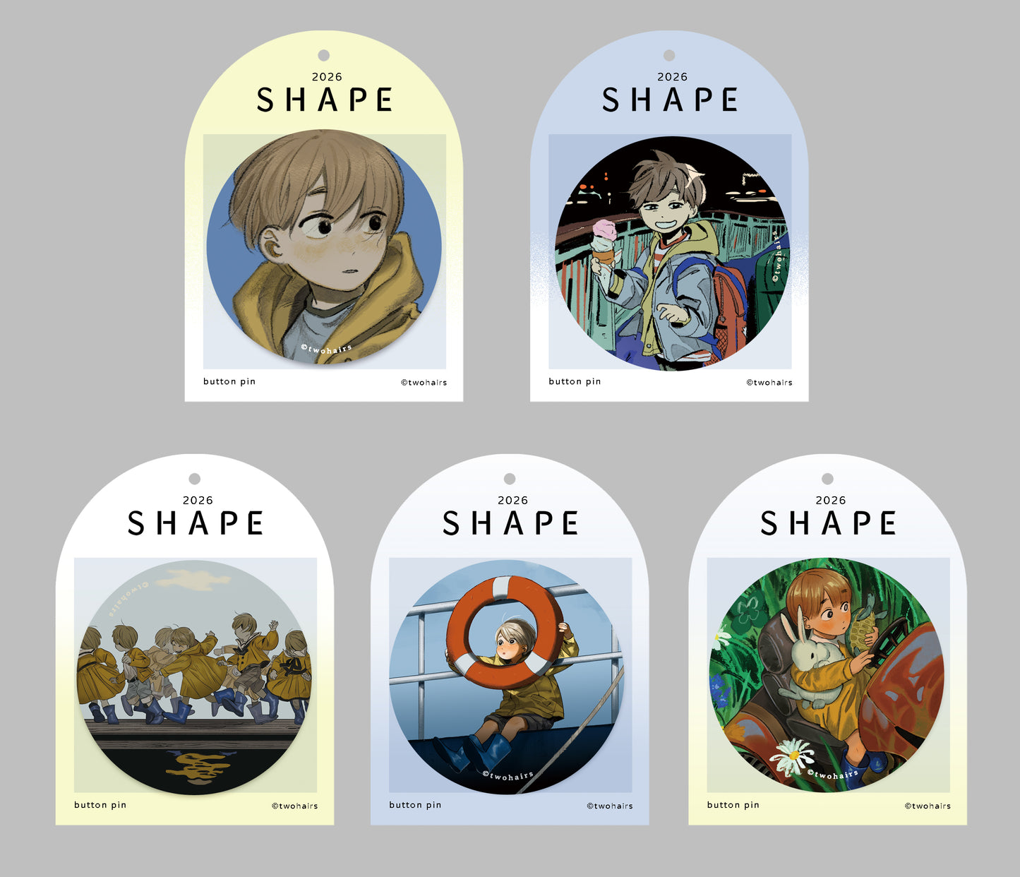 Shape：What’s The Sound Of An Eagle? 2024台北個展徽章再刷版〈5款〉