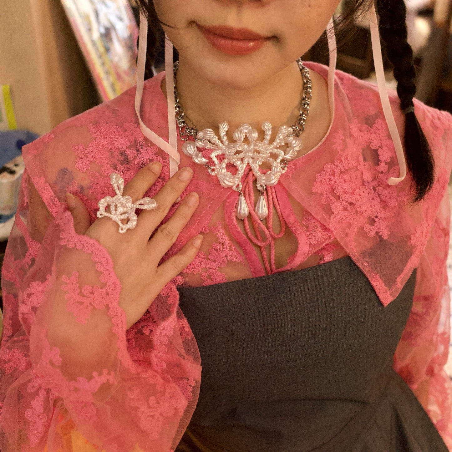 Bazooka Studio：orbitto奶油項鍊〈2色〉