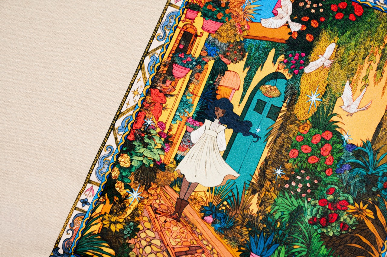 フラワーテンパチャー：アレー展覧会アートTシャツ