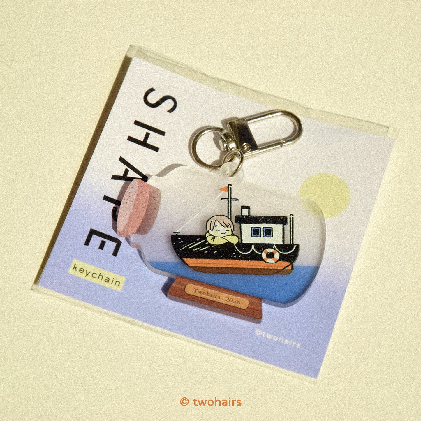 Shape： 2026台南個展壓克力吊飾-瓶中船