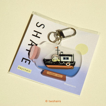 Shape： 2026台南個展壓克力吊飾-瓶中船