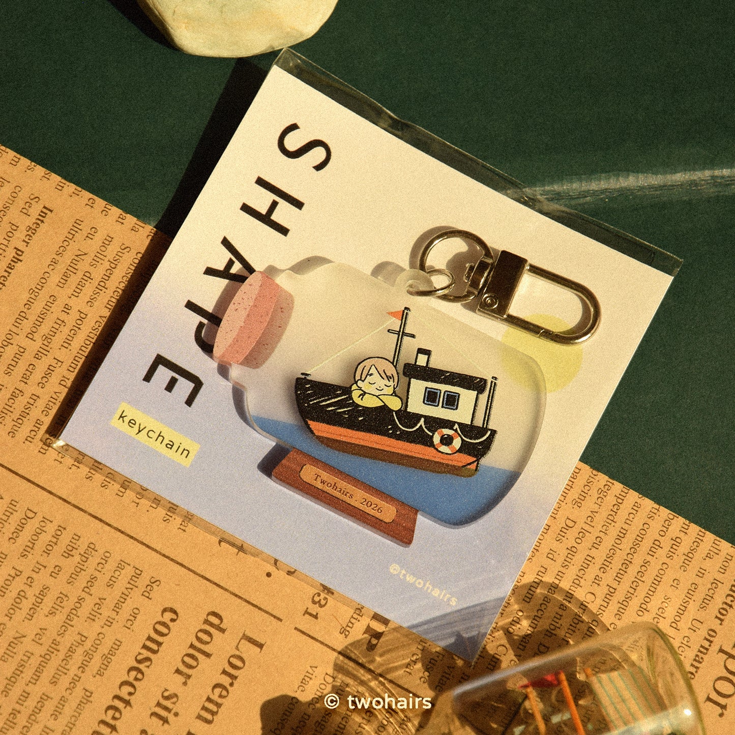 Shape： 2026台南個展壓克力吊飾-瓶中船