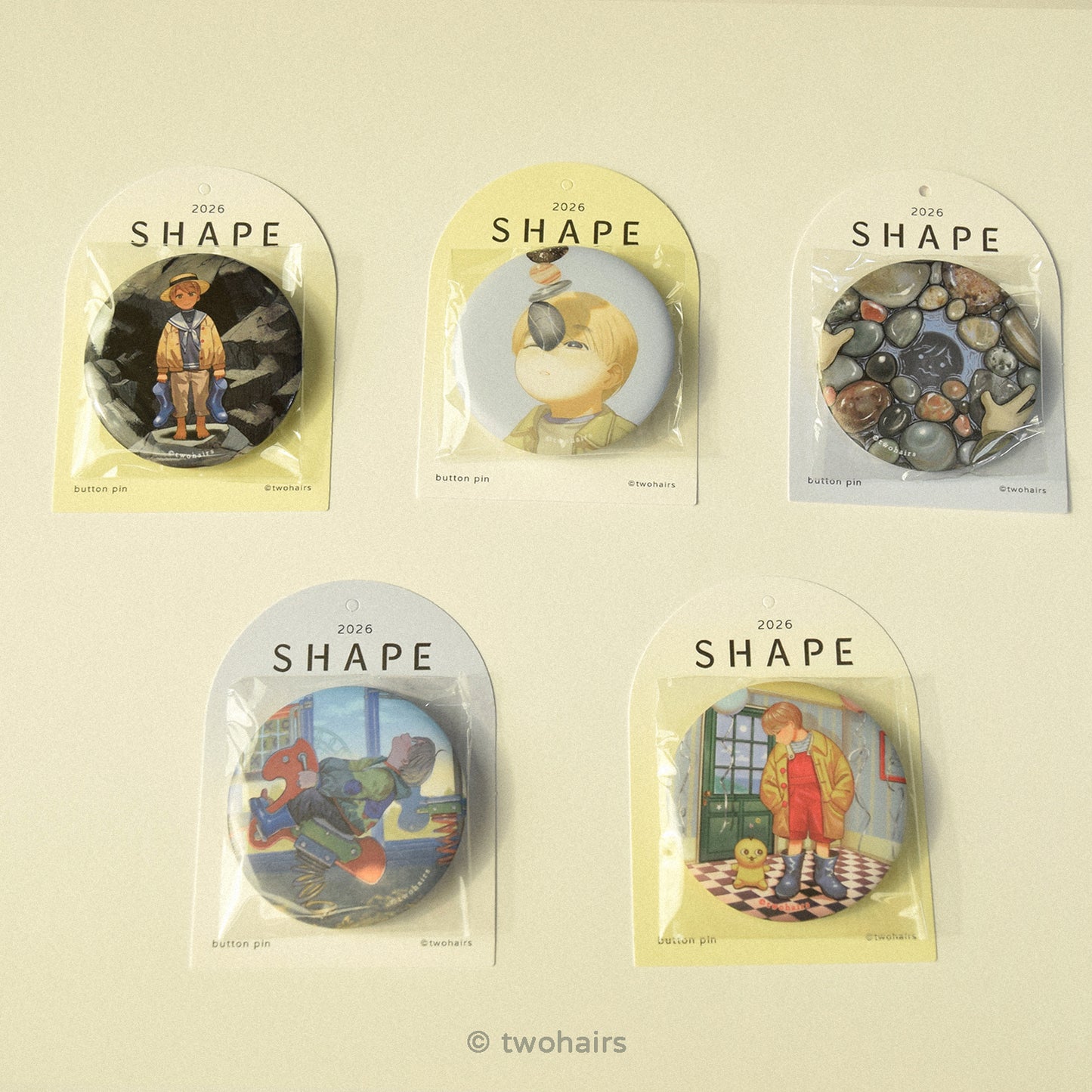 Shape： shape 2026台南個展紀念徽章〈5款〉